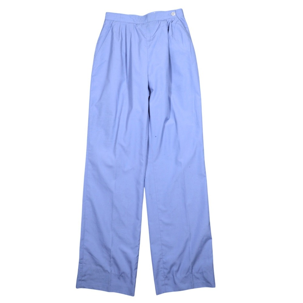 Lady‎ Thomson Womens Periwinkle Pleated Wide Leg Trousers Size 8